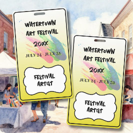 KUNSTFESTIVAL Individuelle stilvolle personalisier Ausweis