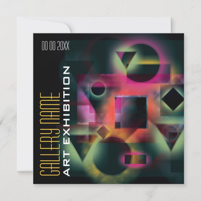 Kunstgalerie Ausstellung Eröffnung CUSTOMIZE Einladung (Vorderseite)