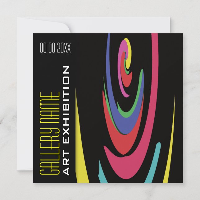 Kunstgalerie Ausstellung Eröffnung CUSTOMIZE Einladung (Vorderseite)