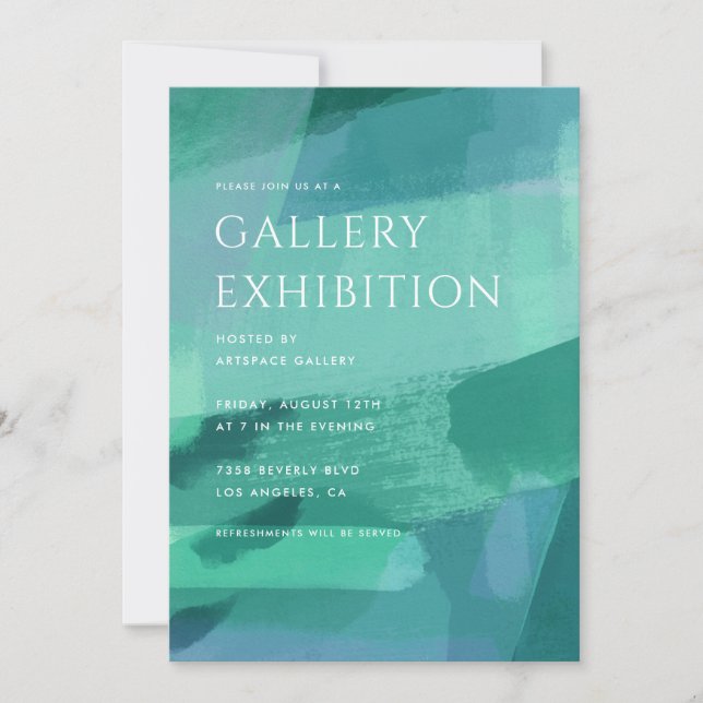 Kunstgalerie Ausstellung Grün Einladung (Vorderseite)