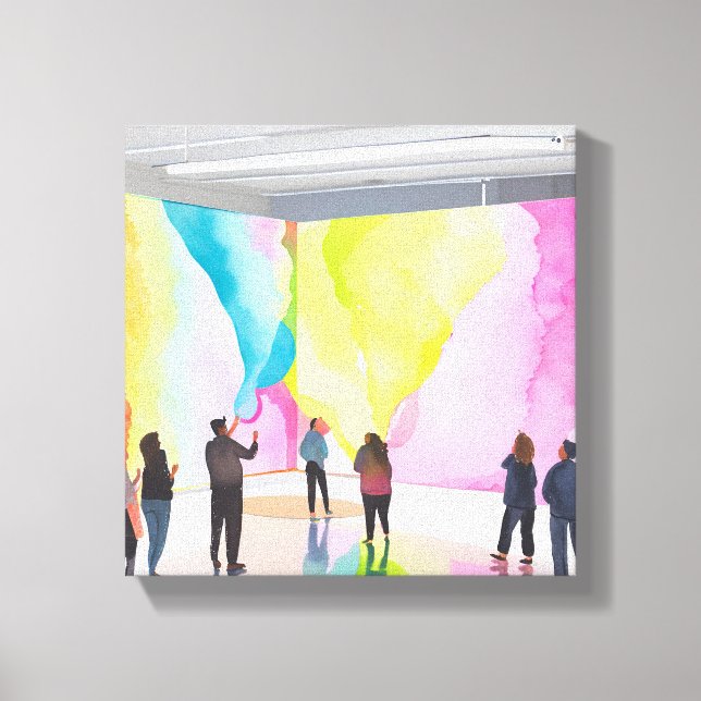 Kunstgalerie | Moderne, moderne Aquarellfarben Leinwanddruck (Vorderseite)