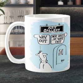 Kunstgalerie signiert "Ausweg" & "Nicht so Ausweg" Kaffeetasse