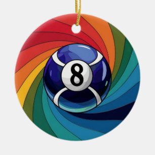 Kunstgefestigte Glaskunst, 8-polige Glaskugel Keramik Ornament