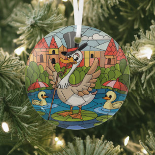 Kunstgefestigte Glaskunst, Albernes Gänsehalm Ornament Aus Glas