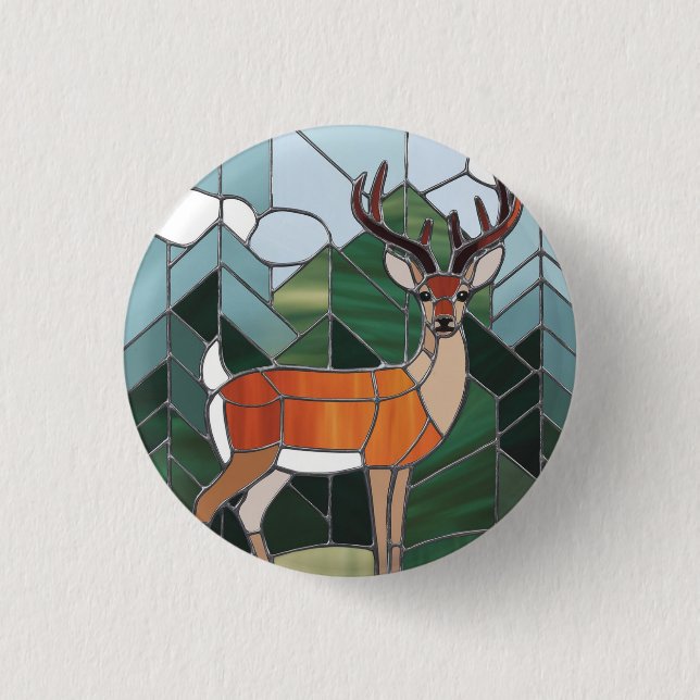 Kunstgefestigte Glaskunst, verklebter Glass Stil H Button (Vorderseite)