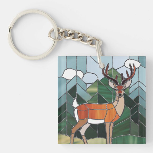 Kunstgefestigte Glaskunst, verklebter Glass Stil H Schlüsselanhänger (Vorderseite)