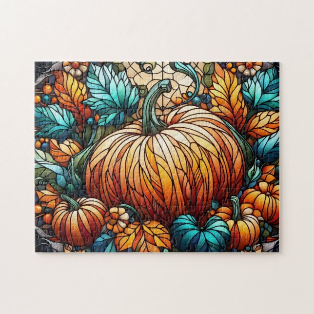 Kunstgefestigte Glass Pumpkin (Horizontal)