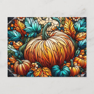 Kunstgefestigte Glass Pumpkin Postkarte