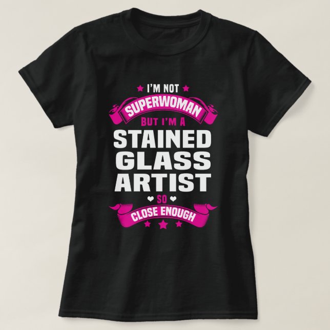 Kunstgefestigter Glass T-Shirt (Design vorne)