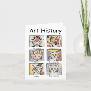 Kunstgeschichte Funny Cat Art Lover Malerei Maler Karte