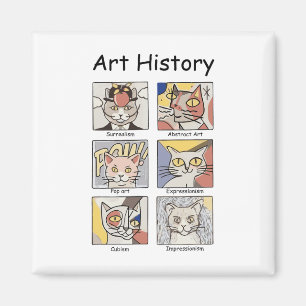 Kunstgeschichte Funny Cat Art Lover Malerei Maler Magnet