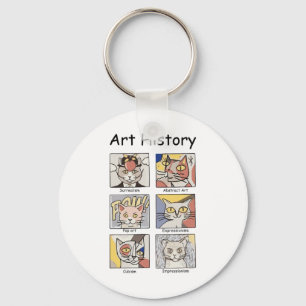 Kunstgeschichte Funny Cat Art Lover Malerei Maler  Schlüsselanhänger