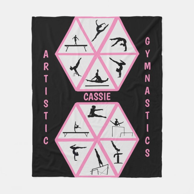 Kunstgymnastik Hexagon Fleece Blanket (Vorderseite)