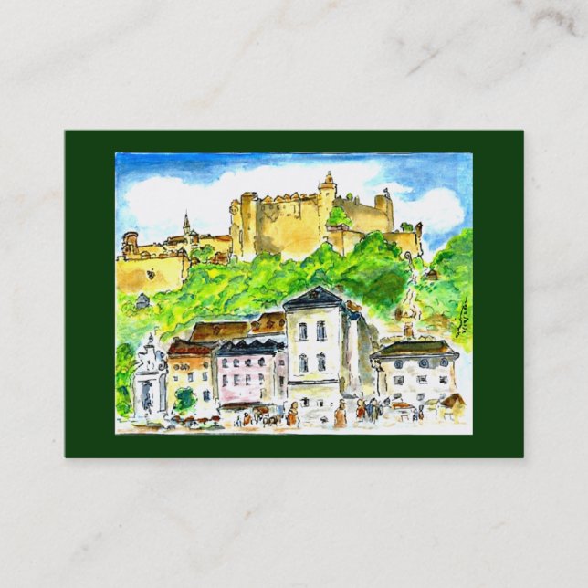 Kunsthandel Museum Schloss Montebello Visitenkarte (Vorderseite)