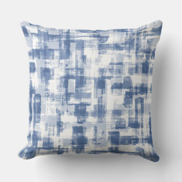 Kunsthandwerk Aquarellblau und weiß Kissen