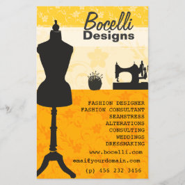 Kunsthandwerk Atelier Seamstress Mode Designer Flyer