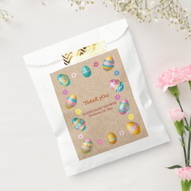 Kunsthandwerk farbenfrohe Ostereier Babydusche Geschenktütchen (Versiegelt)