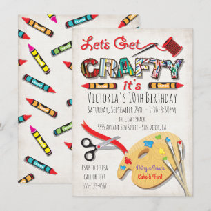 Kunsthandwerk Geburtstagsparty Einladungen