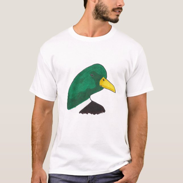 Kunsthandwerk gezeichnet Mallard Duck T-Shirt (Vorderseite)