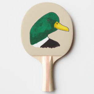Kunsthandwerk gezeichnet Mallard Duck Tischtennis Schläger