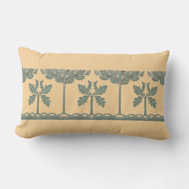 Kunsthandwerk, Handwerker, Mission Style Oak Acorn Lendenkissen (Vorderseite)