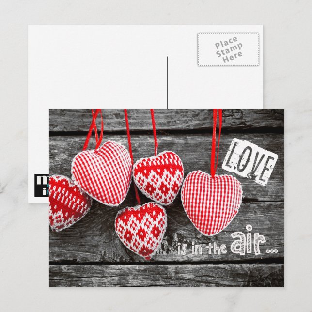 Kunsthandwerk Hört Valentinstag Postkarten (Vorne/Hinten)