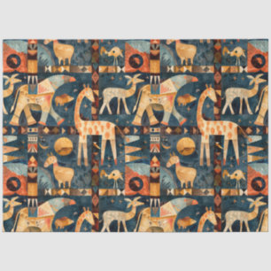 Kunsthandwerk inspiriert Safari-Tiere Seidenpapier