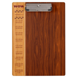 Kunsthandwerk Kirschholz - schnelles Ref, Monogram Klemmbrett