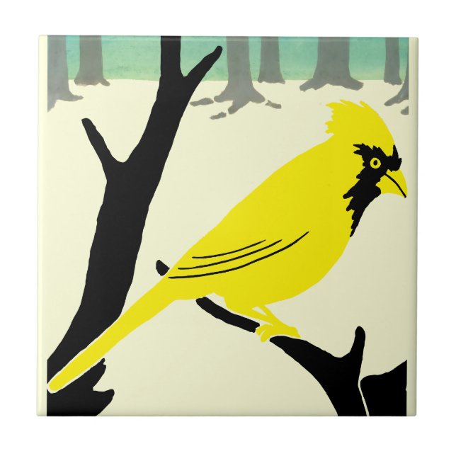 Kunsthandwerk oder Handwerker 1907 Bird Fliese (Vorderseite)