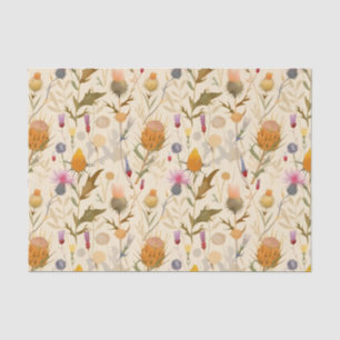 Kunsthandwerk Schottische Diester und Wildblumen Seidenpapier