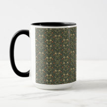Kunsthandwerk Teal und Braun Botanisch
