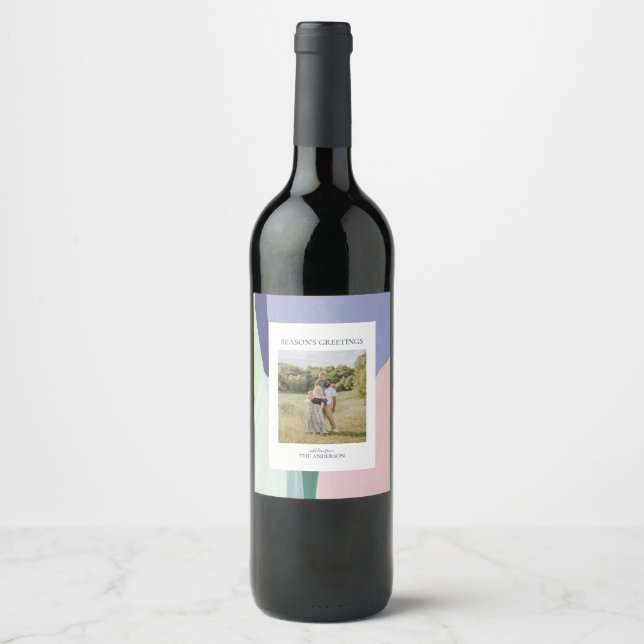 Kunsthandwerk Weihnachtsgeschenk Foto Weinkarte Weinetikett (Vorderseite)