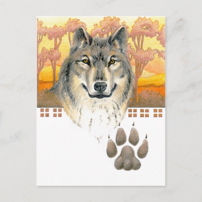 Kunsthandwerk Wolf Postkarte (Vorderseite)