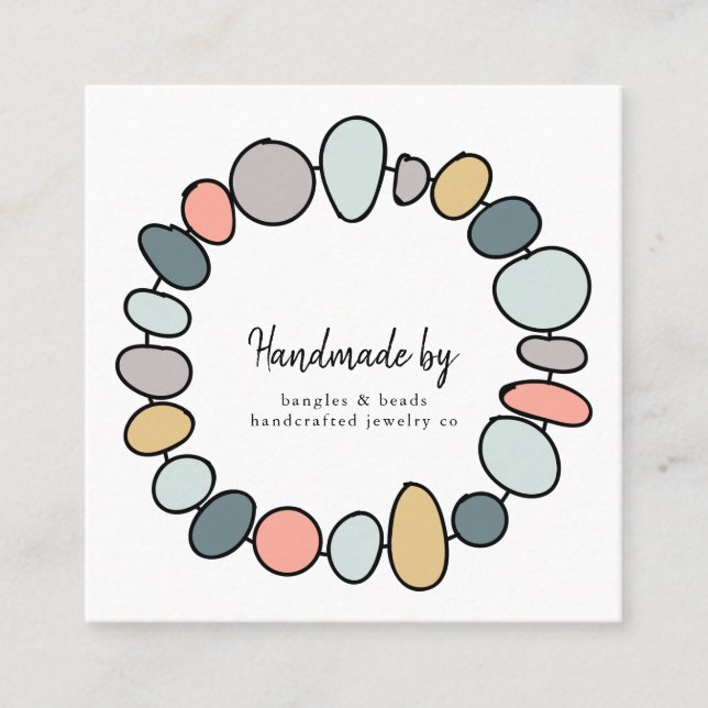 Kunsthandwerker Etsy Artisy Rustic Modern Square Quadratische Visitenkarte (Vorderseite)
