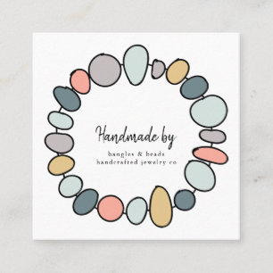 Kunsthandwerker Etsy Artisy Rustic Modern Square Quadratische Visitenkarte