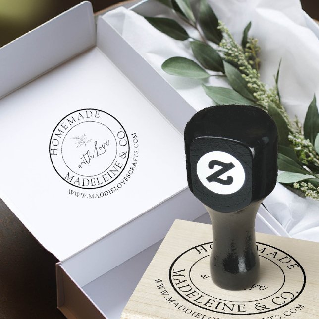 Kunsthandwerker-Handwerker-Geschenkgutscheine Gummistempel (homemade gift stamp template artisan maker crafter kraft gifting sage small business branding)