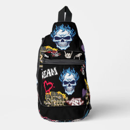 Kunsthandwerklicher Hintergrund Crossbody Bag