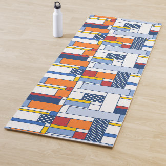Kunsthandwerksgeschenkpapier Mondrian Style Yogamatte