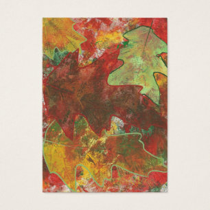 Kunsthandwerkskarte der Herbst-Oak-Blätter