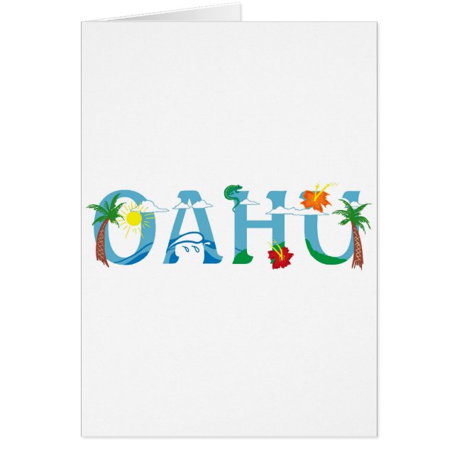 Kunsthandwerkskarte Oahu Hawaii (Vorne)