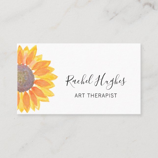 Kunsthandwerkskarte Sunflower Business Card Visitenkarte (Vorderseite)