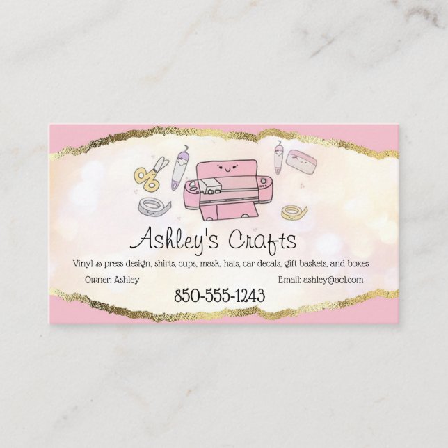 Kunsthandwerkskarte Vinyl Foil Business Card - Sil Visitenkarte (Vorderseite)