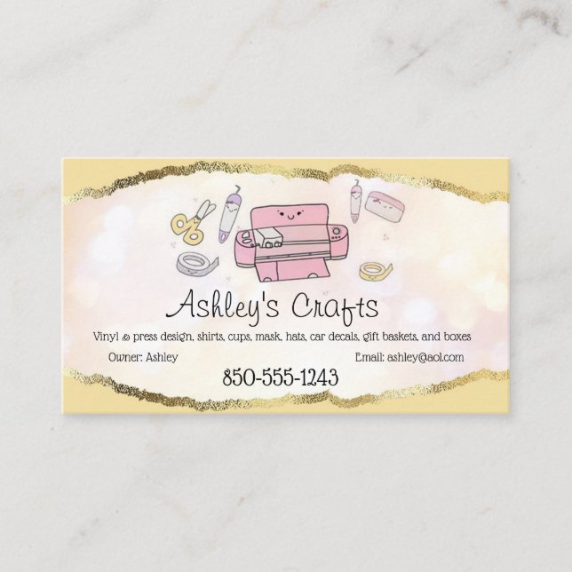 Kunsthandwerkskarte Vinyl Foil Business Card - Sil Visitenkarte (Vorderseite)