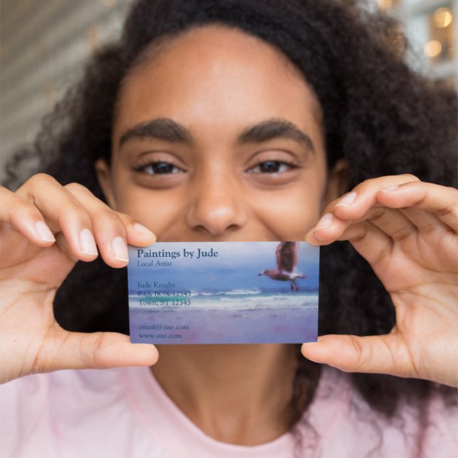 Kunsthandwerkskarte Visitenkarte (Add an image of your own artwork or painting.)