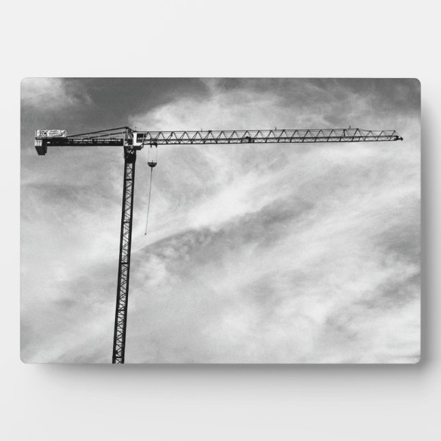 Kunsthandwerkskrane Schwarz-Weiß-Foto Fotoplatte (Vorderseite)