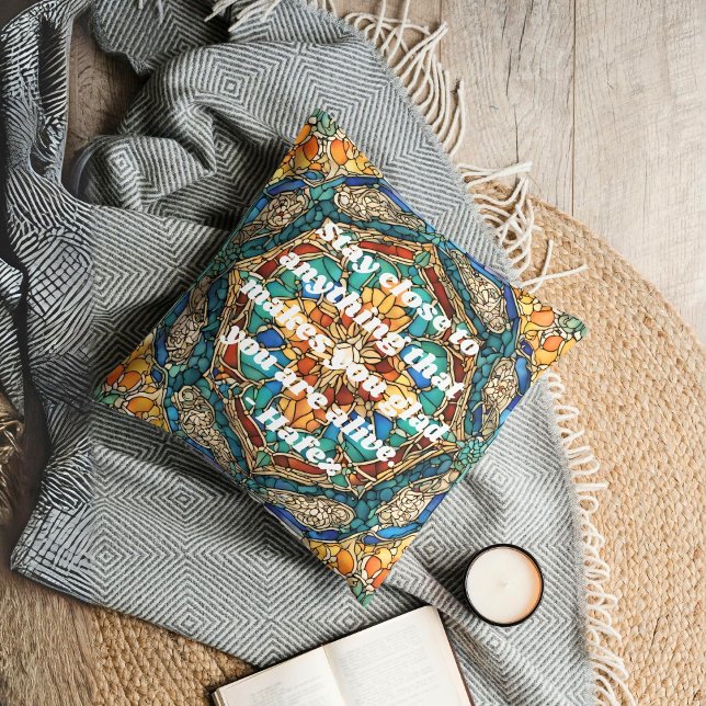 Kunsthistorisches Glas-Mosaikmuster iranische Gesc Kissen (Custom Stained Glass Mosaic Pattern Iranian Gifts)