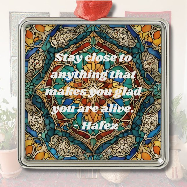 Kunsthistorisches Glas-Mosaikmuster iranische Gesc Ornament Aus Metall (Custom Stained Glass Mosaic Pattern Iranian Gifts)