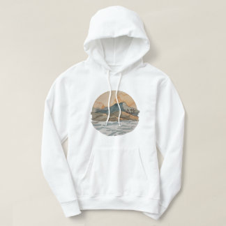 Kunstinspirierter Hoodie, der die Ruhe der Natur w Hoodie