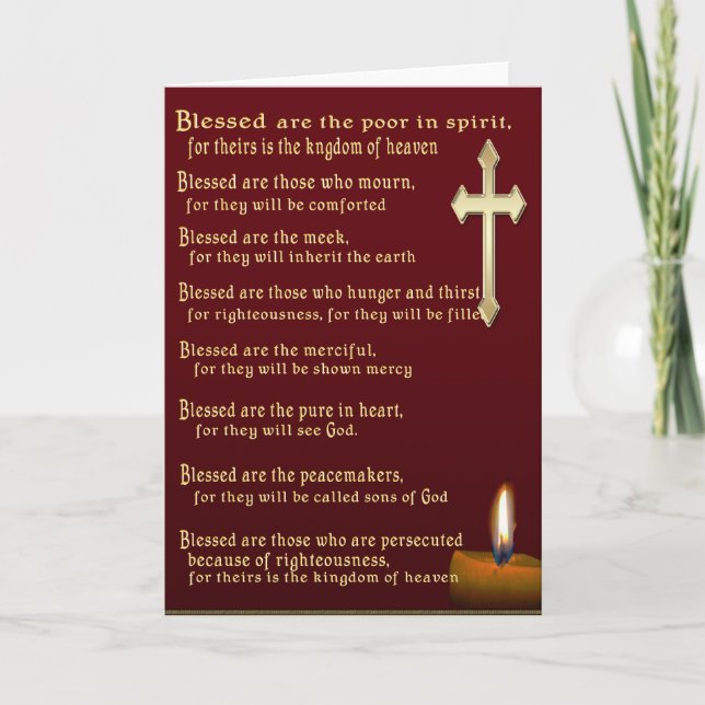 Kunstkarte Beatitudes Feiertagskarte (Vorderseite)