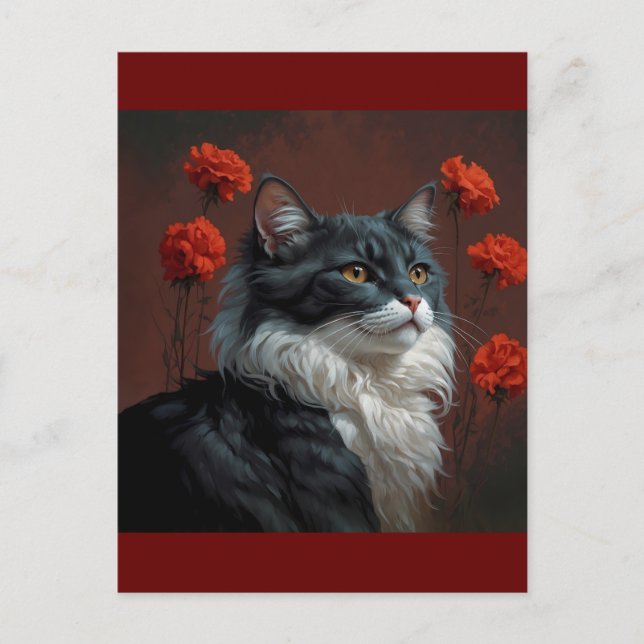 Kunstkatze Postkarte (Vorderseite)